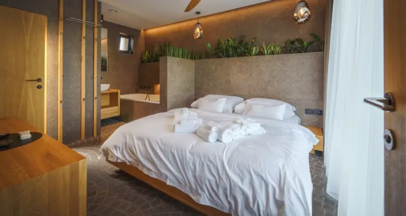 Interior of a modern hotel suite